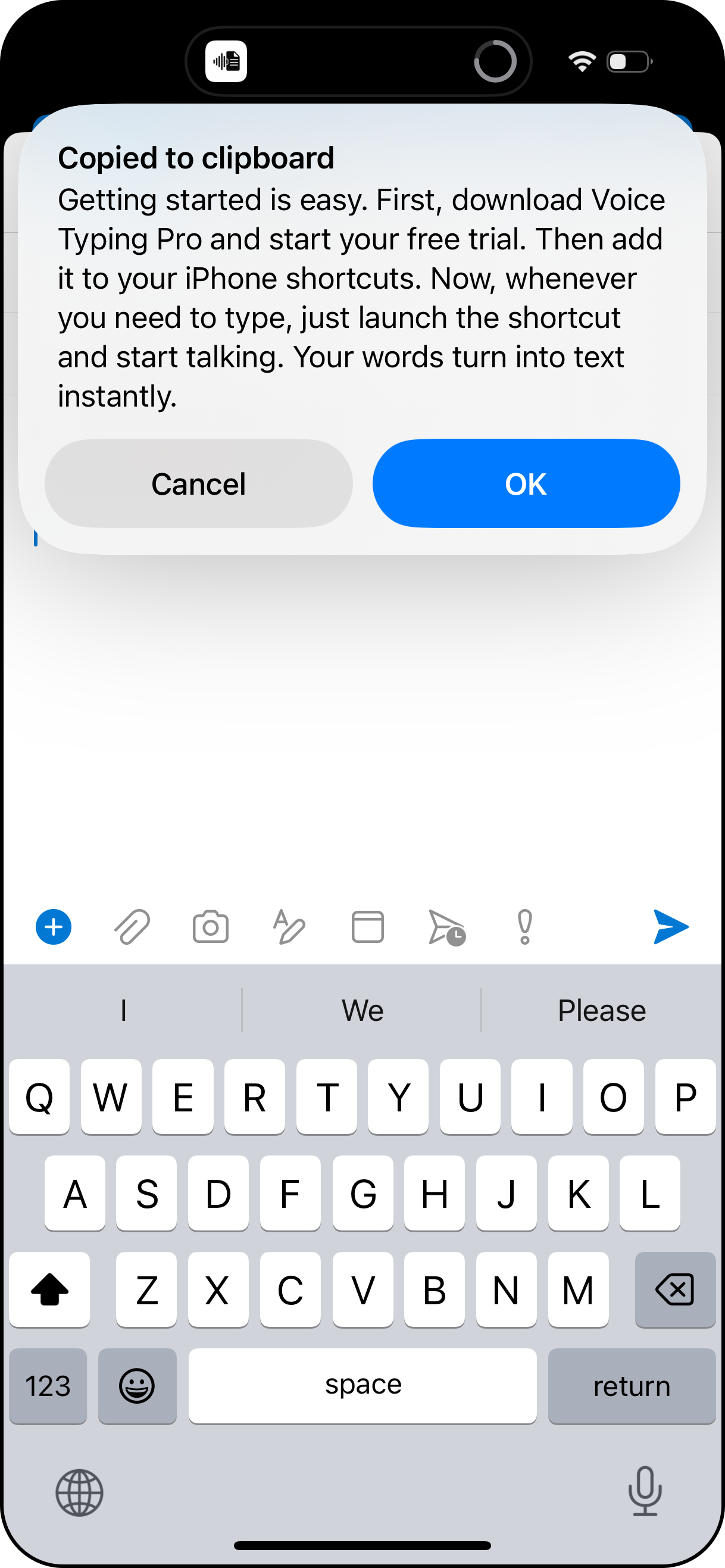 Your Voice, Perfectly Typed - Voice to text transcription interface